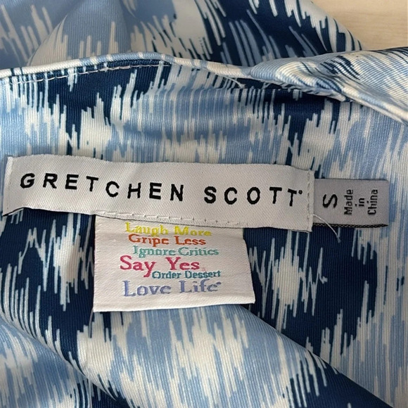 Gretchen Scott Swing Dress Kitt Ikat in Blues - NEW - Size Small - Picture 7 of 9